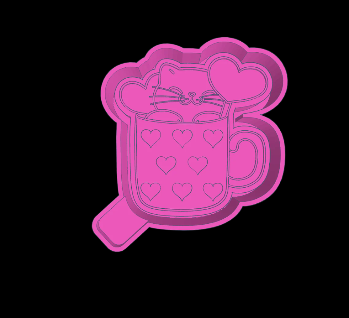 Valentine's Cat Cup